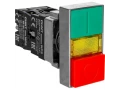 Двойная кнопка NP2-BW8465 1HO+1H3 AC230В (LED) IP40 (CHINT) 573829