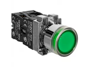 Кнопка управления NP2-BW3365 1НО+1Н3 зеленая АС/DC230B (LED) IP40 (CHINT) 574268