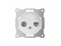 Розетка двойная антенна/компьютер TV/RJ45 кат, 5е, цвет белый (серия Florence)