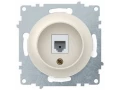 Розетка компьютерная 1xRJ45 кат. 5е, цвет бежевый (серия Florence)