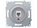 Розетка компьютерная 1xRJ45 кат. 5е, цвет серый (серия Florence)