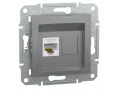 Розетка компьютерная 5е RJ45, сталь /EPH4300162/