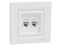 Розетка двойная компьютерная 5е RJ45, белый /EPH4400121/