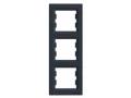 Рамка 3-п., вертикальная, антрацит /EPH5810371/