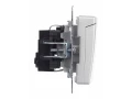 BRITE Розетка 1-местная с заземлением со шторками и крышкой 16А IP20 РСбш10-3-БрА алюминий ИЭК