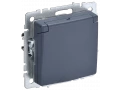 BRITE Розетка 1-местная с заземлением со шторками и крышкой 16А IP20 РСбш10-3-БрМ маренго ИЭК