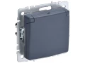 BRITE Розетка 1-местная с заземлением со шторками и крышкой 16А IP20 РСбш10-3-БрМ маренго ИЭК