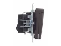 BRITE Розетка 1местная с заземлением со шторками и крышкой 16А IP20 РСбш10-3-БрТБ темная бронза ИЭК