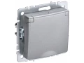 BRITE Розетка 1-местная с заземлением со шторками и крышкой 16А IP44 РСбш10-3-44-БрА алюминий ИЭК