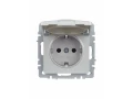 BRITE Розетка 1-местная с заземлением со шторками и крышкой 16А IP44 РСбш10-3-44-БрА алюминий ИЭК
