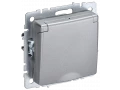 BRITE Розетка 1-местная с заземлением со шторками и крышкой 16А IP44 РСбш10-3-44-БрА алюминий ИЭК