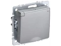 BRITE Розетка 1-местная с заземлением со шторками и крышкой 16А IP44 РСбш10-3-44-БрА алюминий ИЭК