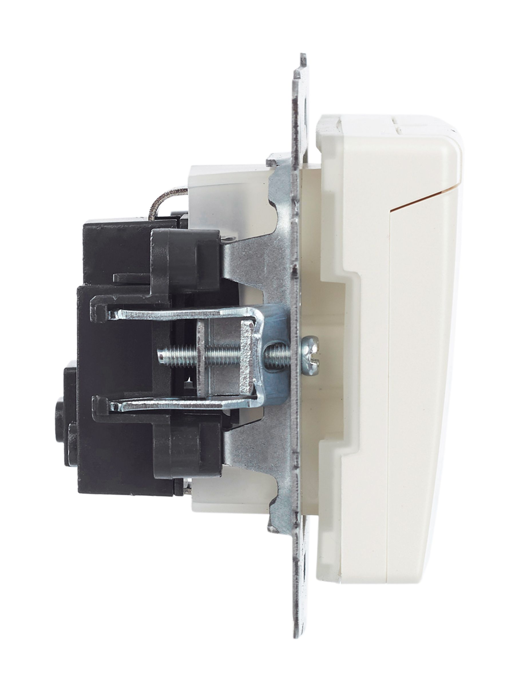 BRITE Розетка 1-местная с заземлением со шторками и крышкой 16А IP44 РСбш10-3-44-БрЖ жемчуг ИЭК