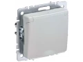 BRITE Розетка 1-местная с заземлением со шторками и крышкой 16А IP44 РСбш10-3-44-БрЖ жемчуг ИЭК