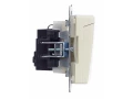 BRITE Розетка 1-местная с заземлением с защитными шторками и крышкой 16А IP44 РСбш10-3-44-БрКр бежевый ИЭК