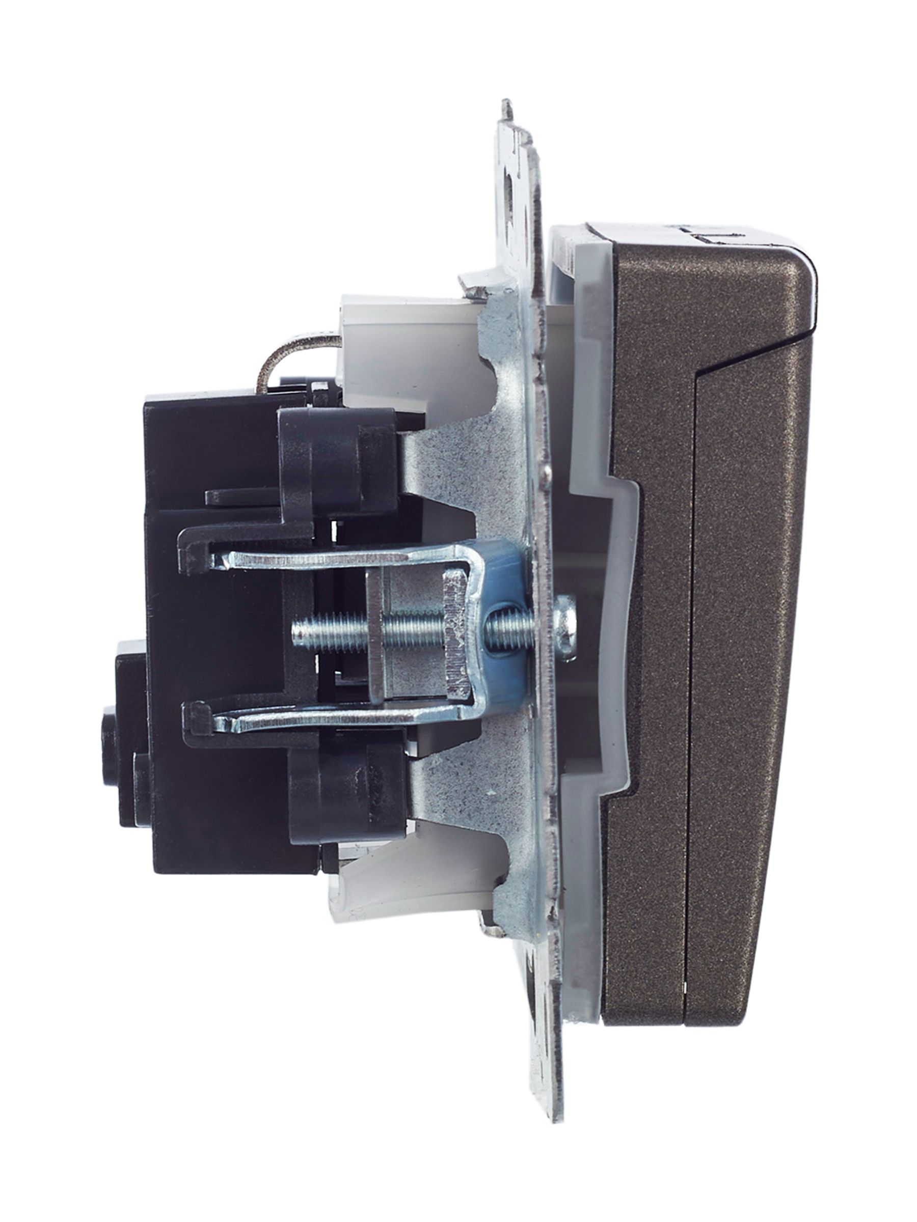 BRITE Розетка 1-местная с заземлением с защитными шторками и крышкой 16А IP44 РСбш10-3-44-БрТБ темная бронза ИЭК