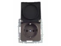 BRITE Розетка 1-местная с заземлением с защитными шторками и крышкой 16А IP44 РСбш10-3-44-БрТБ темная бронза ИЭК