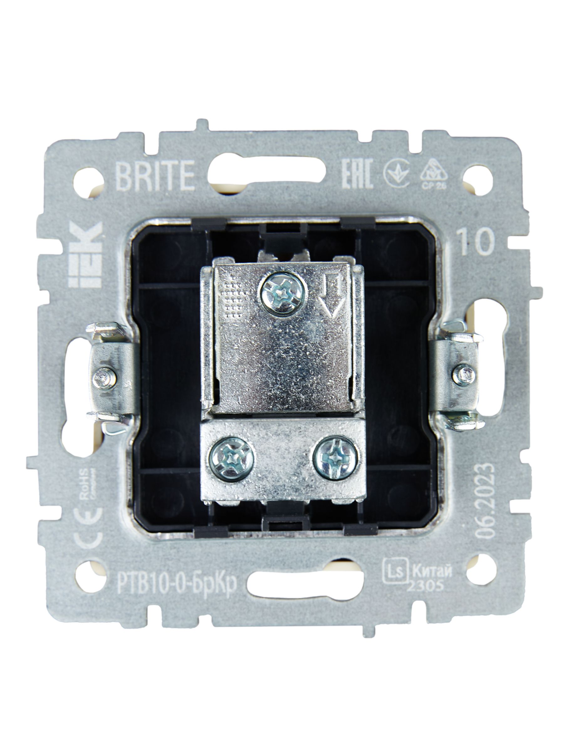 BRITE Розетка TV проходная РТВ10-0-БрКр бежевый ИЭК