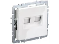 Розетка 2-местная RJ11+RJ45 кат.5E РК/Т12-БрБ белый BRITE ИЭК