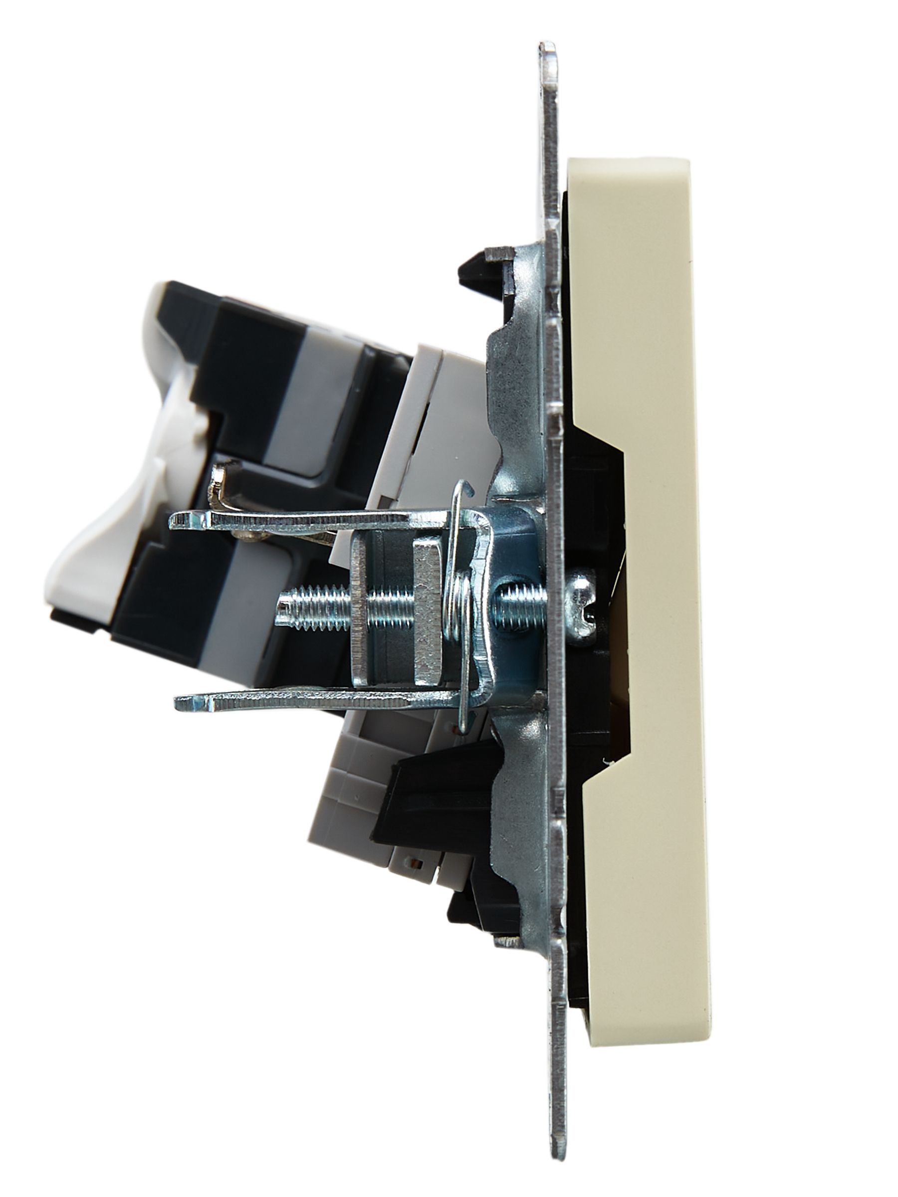 BRITE Розетка двойная RJ11+RJ45 кат.5E РК/Т12-БрКр бежевый ИЭК