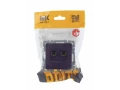 Розетка 2-местная RJ11+RJ45 кат.5E РК/Т12-БрЧ черный BRITE ИЭК