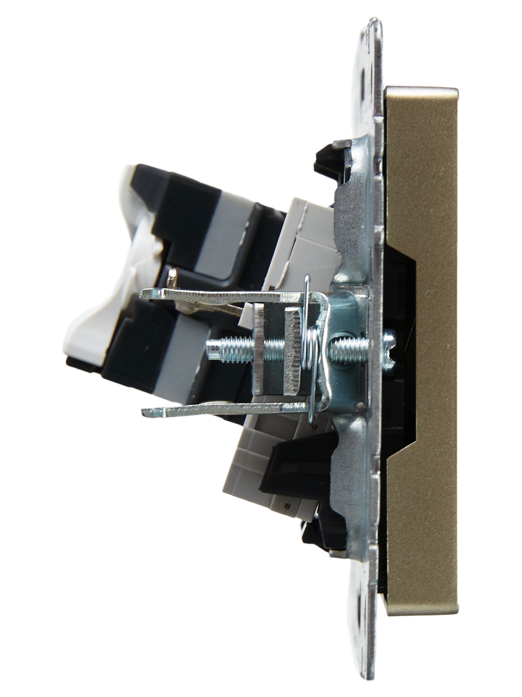 Розетка двойная RJ11+RJ45 кат.5E РК/Т12-БрШ шампань BRITE ИЭК