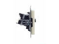 BRITE Розетка двойная TV+RJ45 кат.5E РТВ/РК12-БрКр бежевый ИЭК