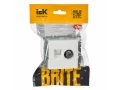 Розетка двойная TV+RJ45 кат.5E РТВ/РК12-БрКр белый BRITE ИЭК