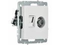 Розетка двойная TV+RJ45 кат.5E РТВ/РК12-БрКр белый BRITE ИЭК