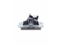 Розетка 2-местная TV+RJ45 кат.5E РТВ/РК12-БрС сталь BRITE ИЭК
