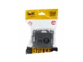 Розетка 2-местная TV+RJ45 кат.5E РТВ/РК12-БрС сталь BRITE ИЭК