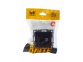 Розетка двойная TV+RJ45 кат.5E РТВ/РК12-БрЧ черный BRITE ИЭК