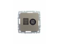 Розетка 2-местная TV+RJ45 кат.5E РТВ/РК12-БрШ шампань BRITE ИЭК