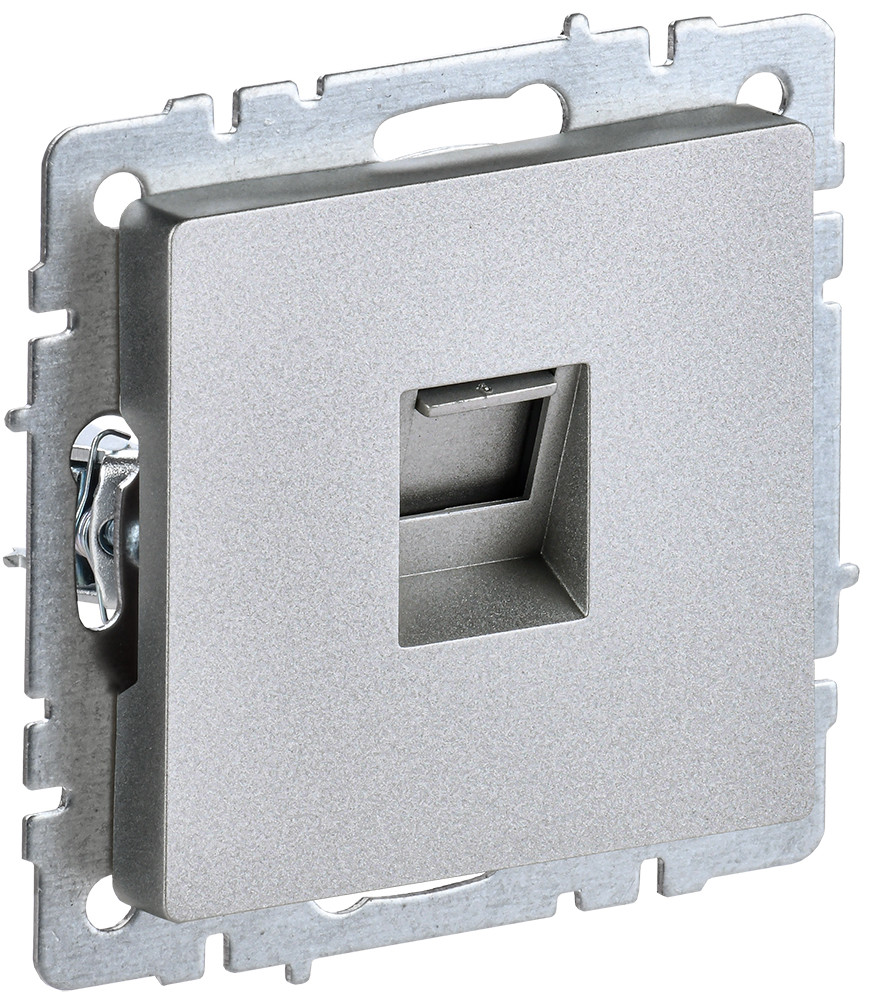 Розетка компьютерная RJ45 кат.5E РК10-БрА алюминий BRITE ИЭК