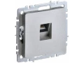 Розетка компьютерная RJ45 кат.5E РК10-БрА алюминий BRITE ИЭК