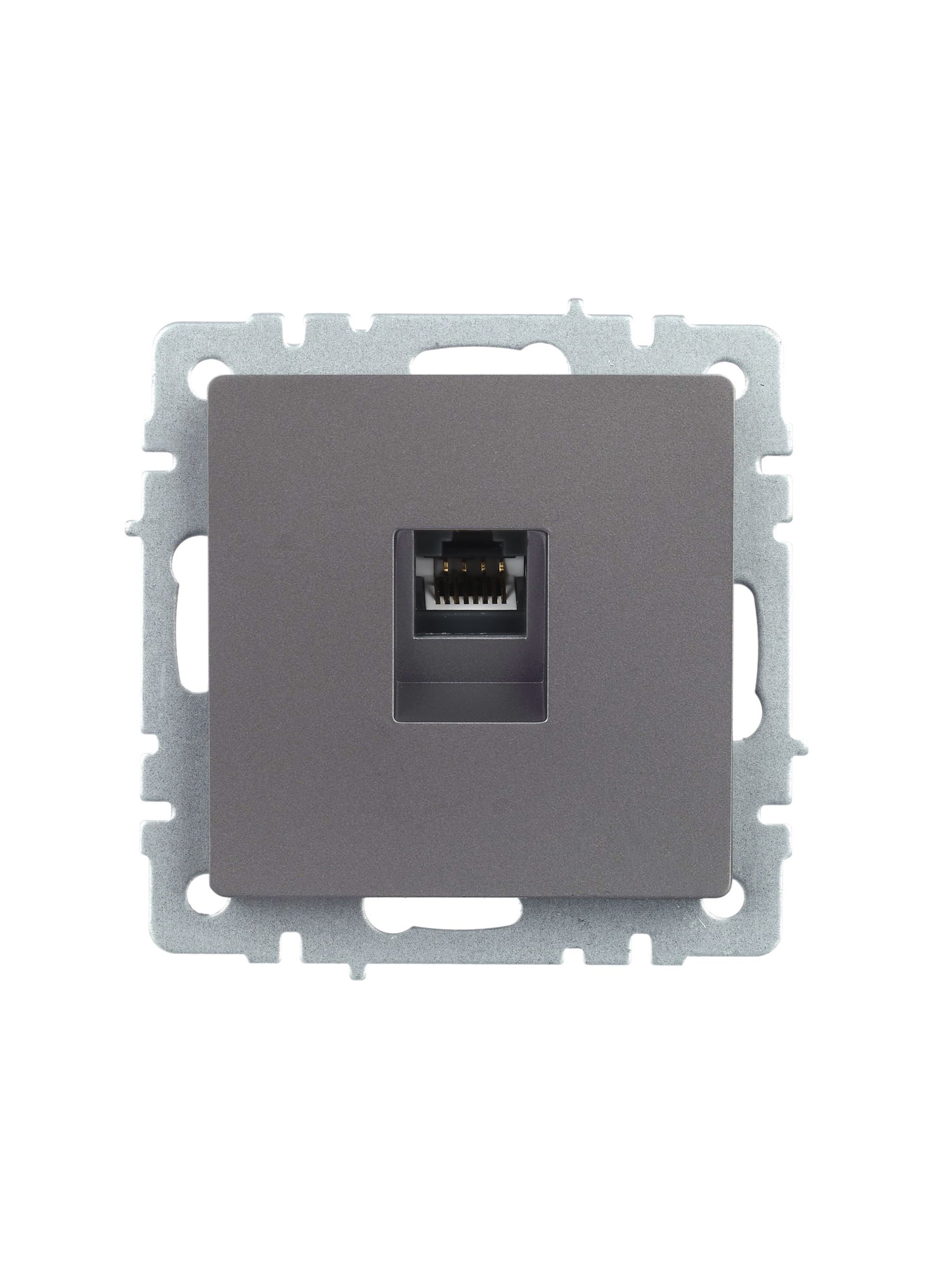 Розетка компьютерная RJ45 кат.5E РК10-БрС сталь BRITE ИЭК