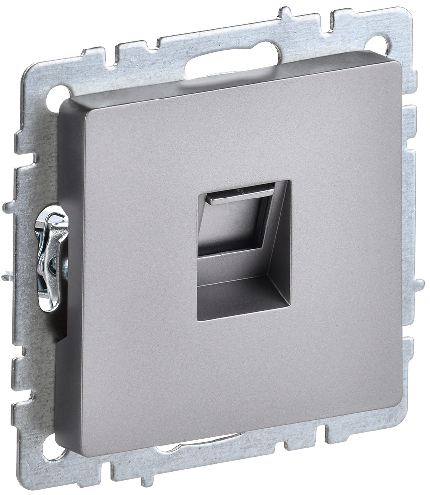 Розетка компьютерная RJ45 кат.5E РК10-БрС сталь BRITE ИЭК