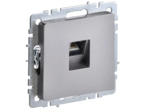 BRITE Розетка компьютерная RJ45 кат.5E РК10-БрС сталь ИЭК
