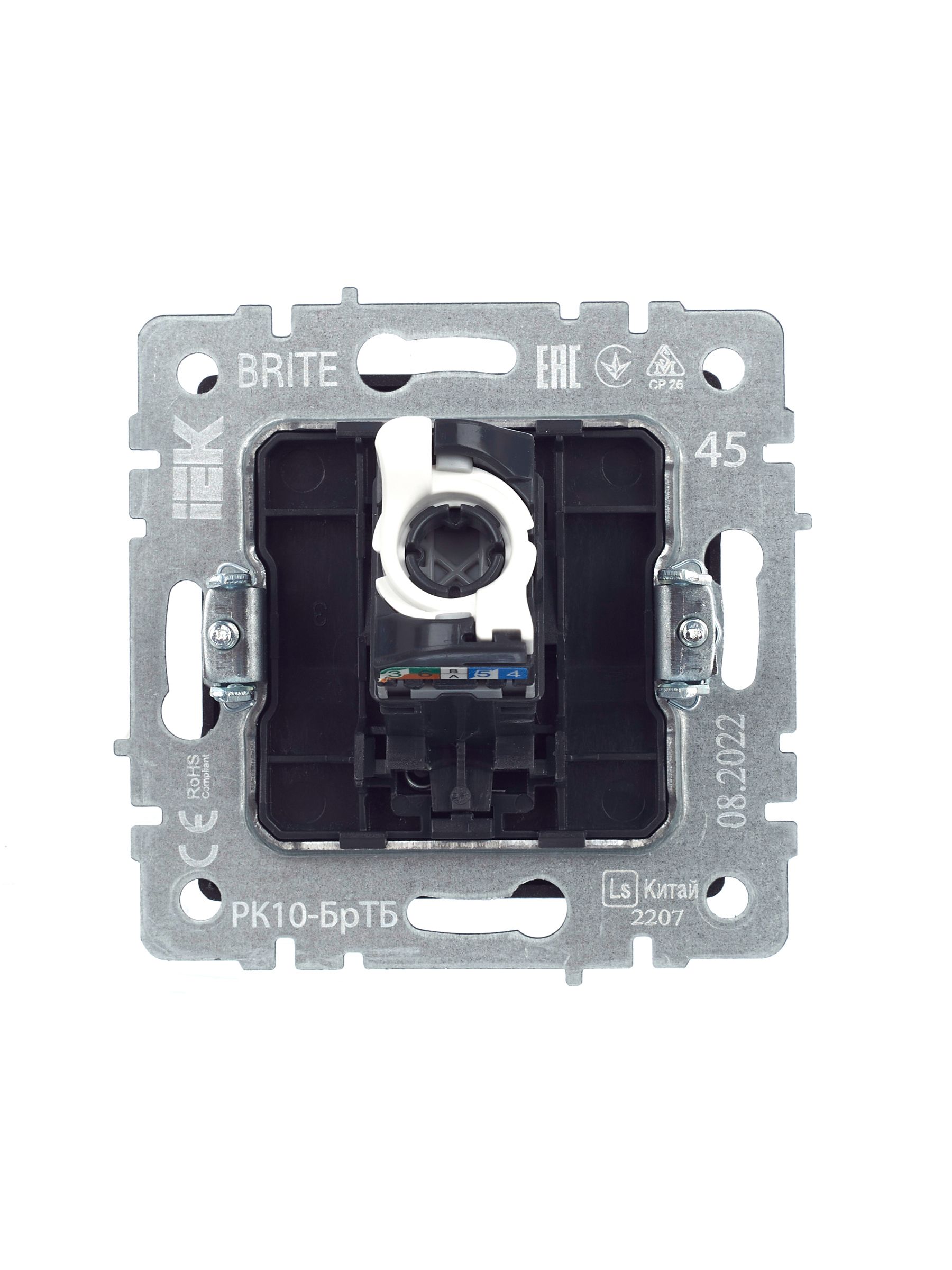 Розетка компьютерная RJ45 кат.5E РК10-БрТБ темная бронза BRITE ИЭК
