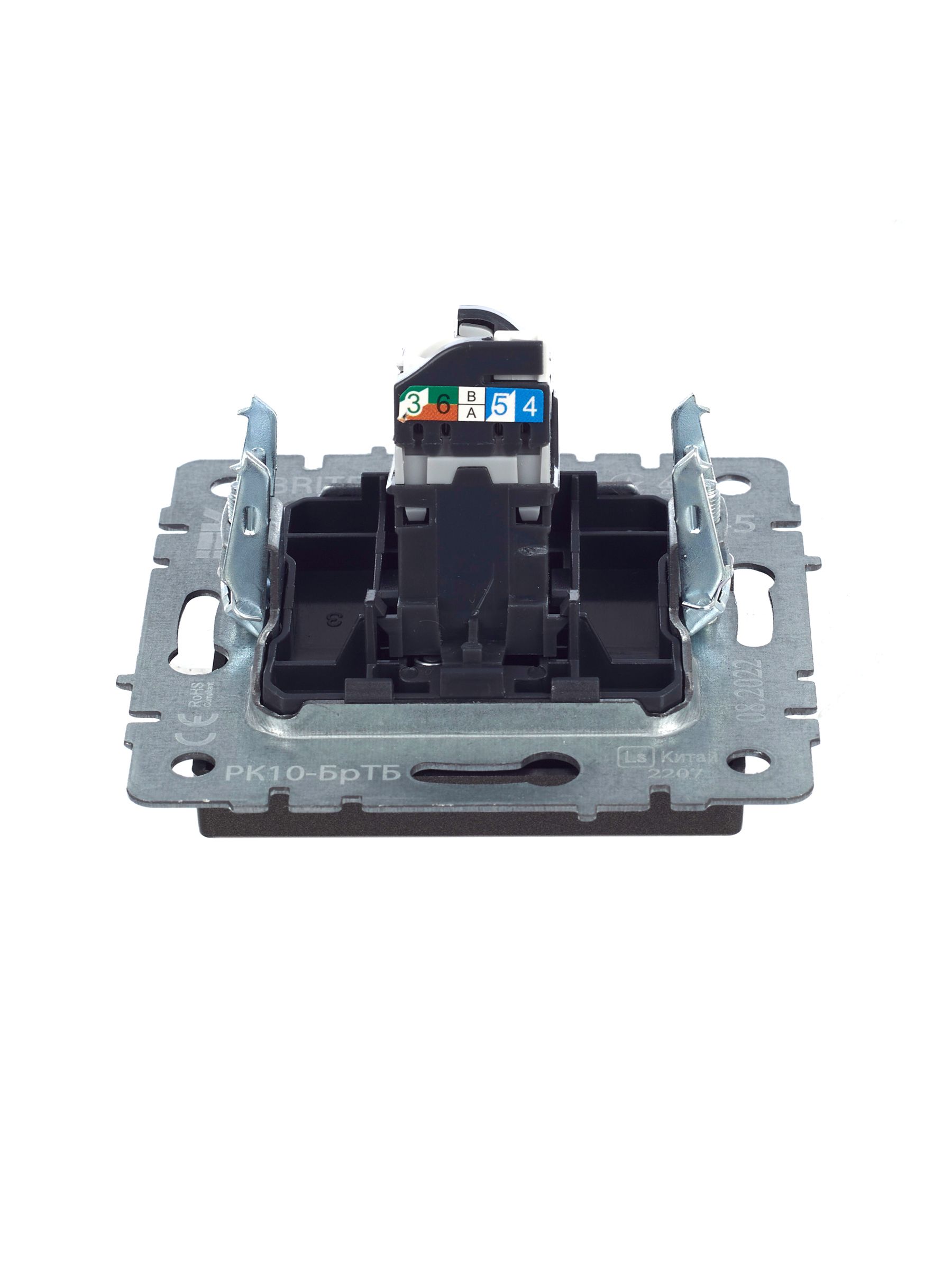 Розетка компьютерная RJ45 кат.5E РК10-БрТБ темная бронза BRITE ИЭК