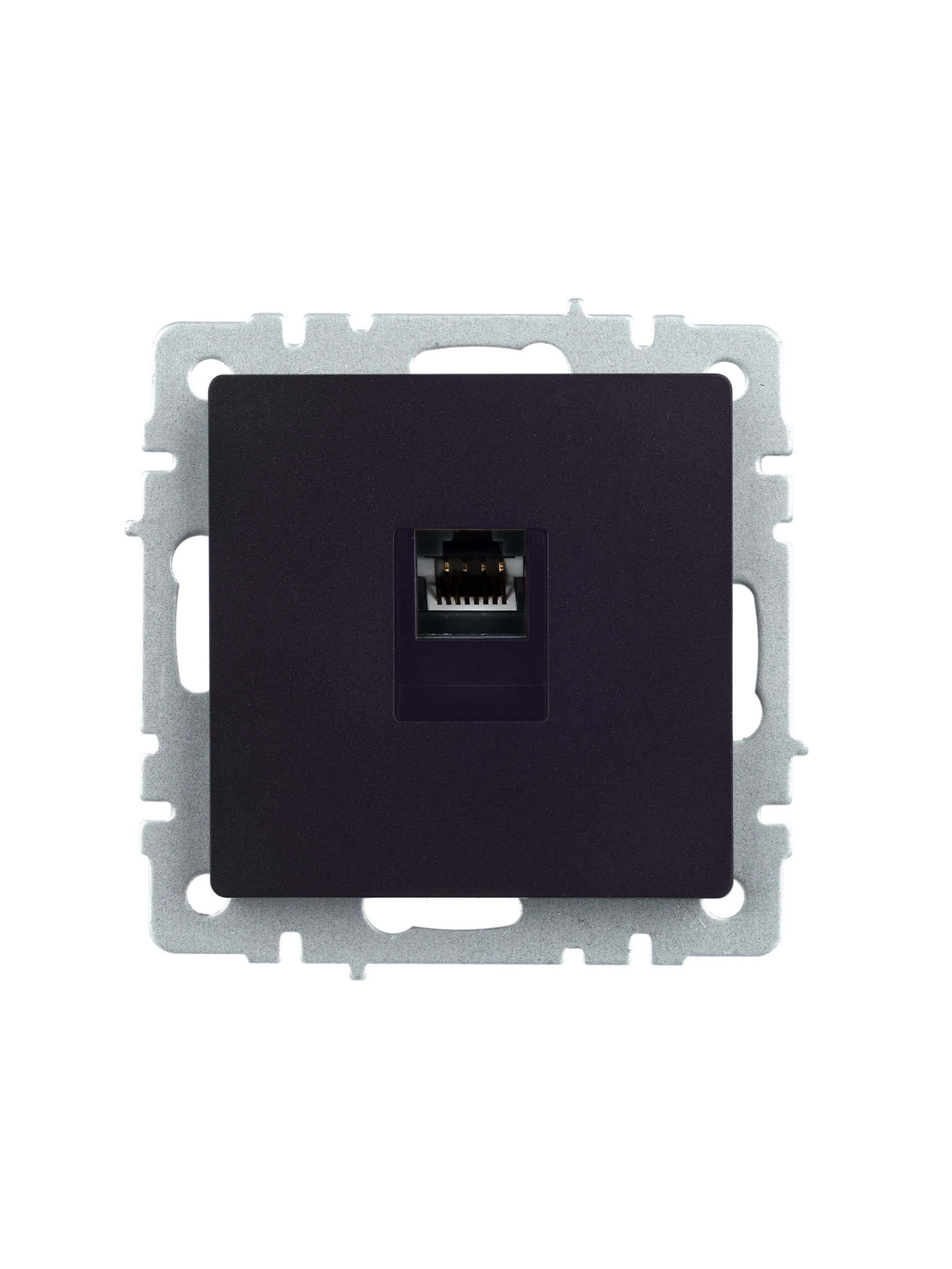 Розетка компьютерная RJ45 кат.5E РК10-БрЧ черный BRITE ИЭК