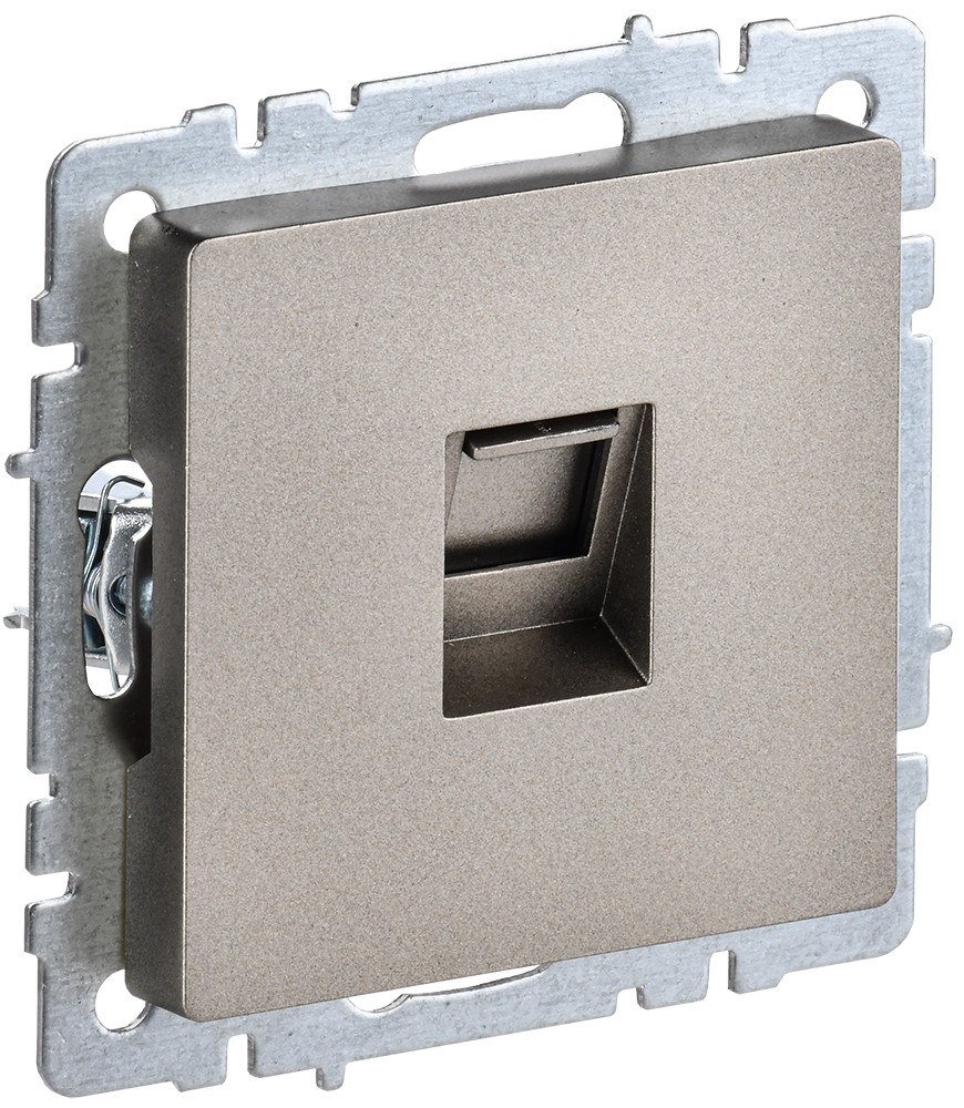 Розетка компьютерная RJ45 кат.5E РК10-БрШ шампань BRITE ИЭК
