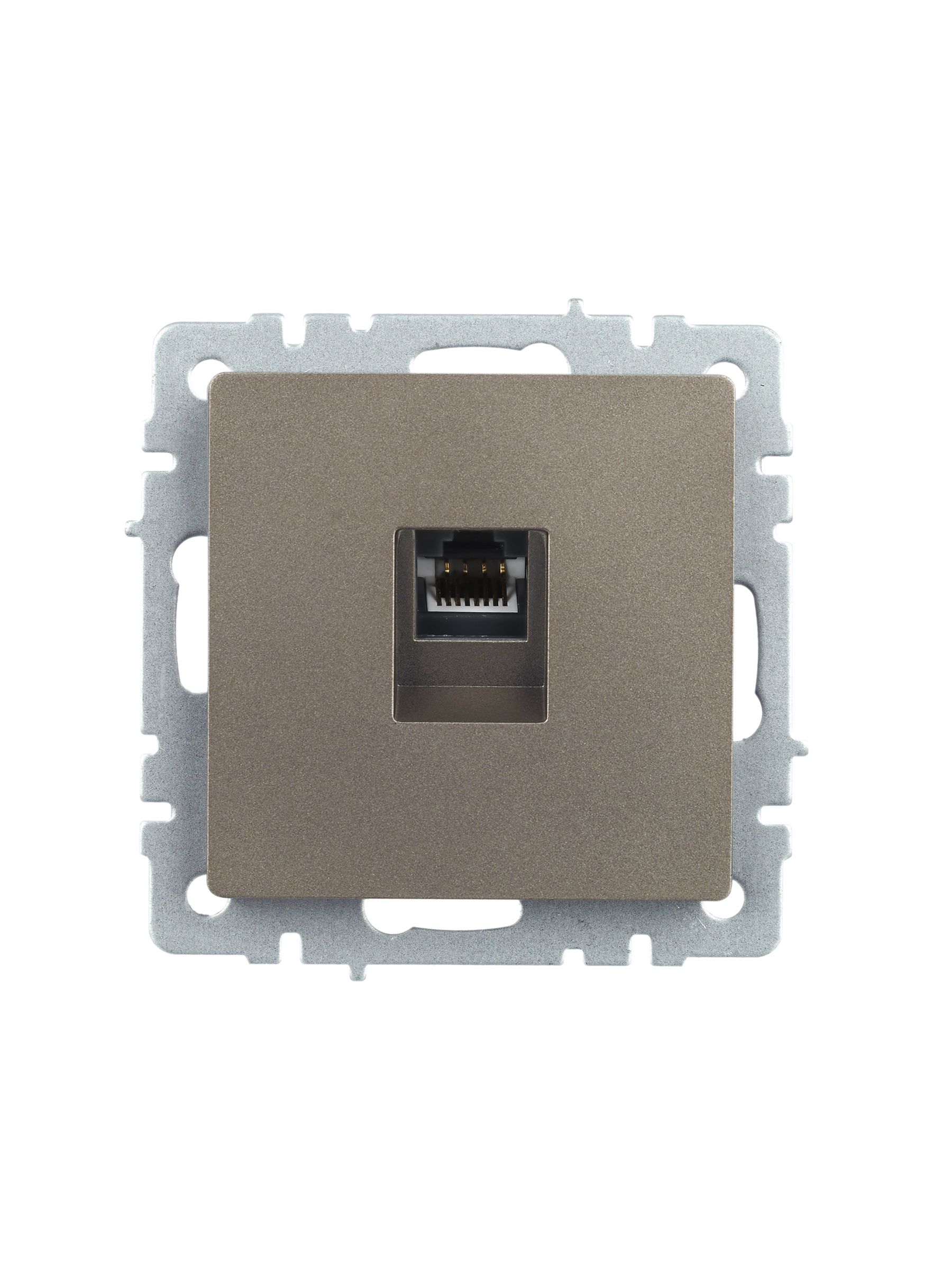 Розетка компьютерная RJ45 кат.5E РК10-БрШ шампань BRITE ИЭК