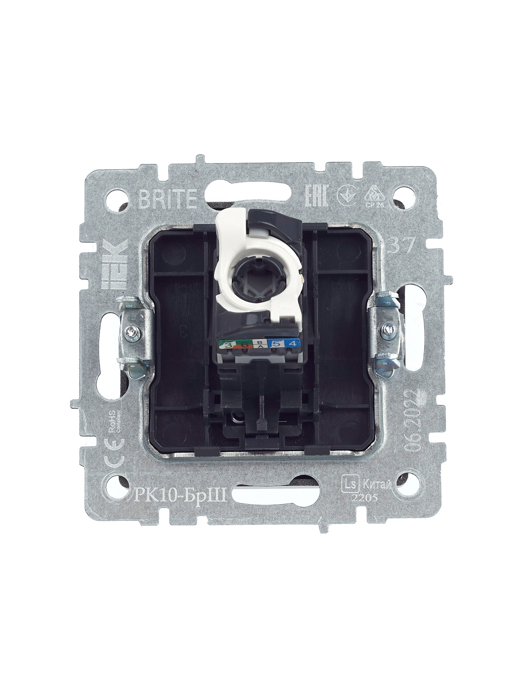 Розетка компьютерная RJ45 кат.5E РК10-БрШ шампань BRITE ИЭК