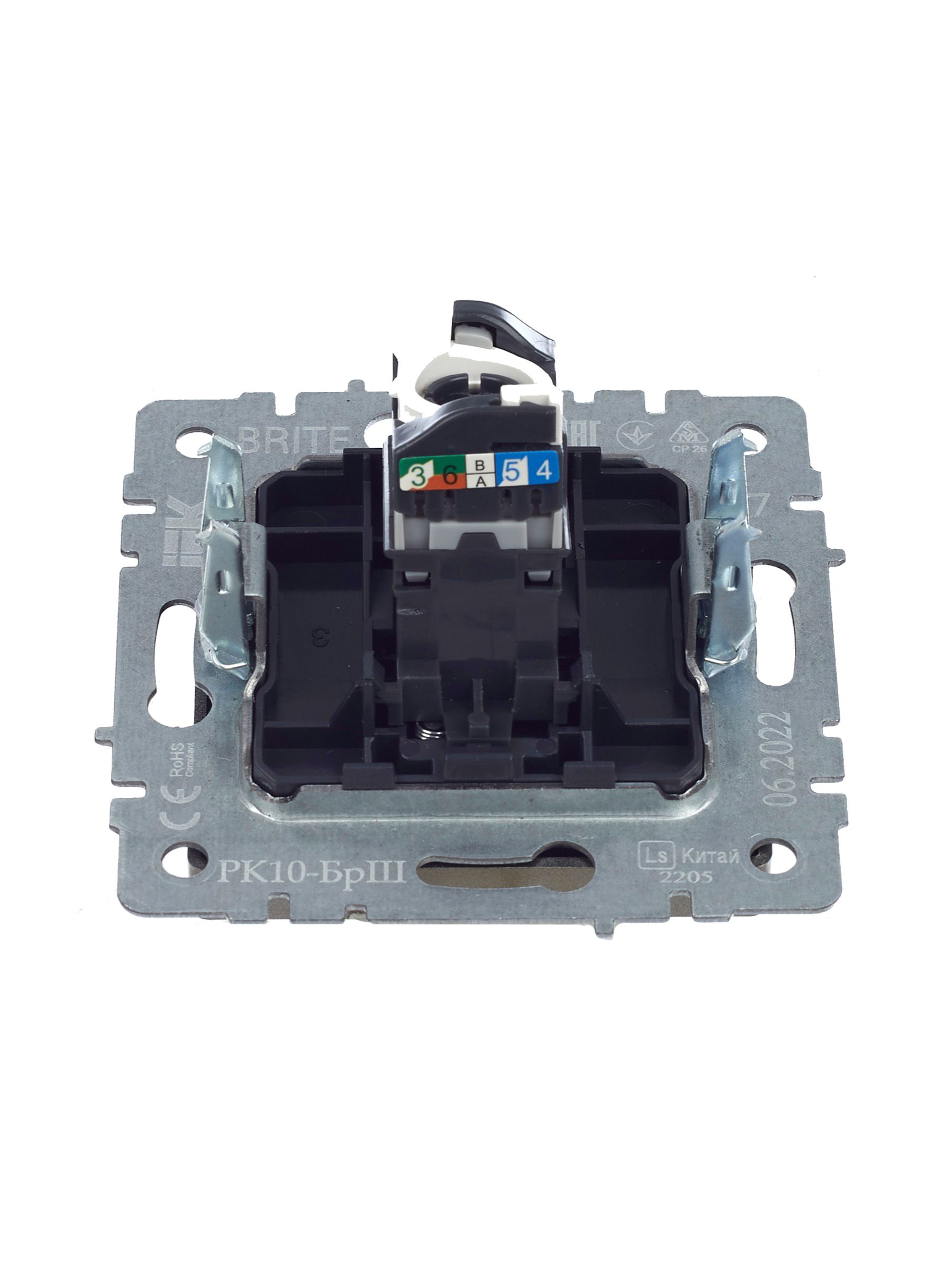 Розетка компьютерная RJ45 кат.5E РК10-БрШ шампань BRITE ИЭК
