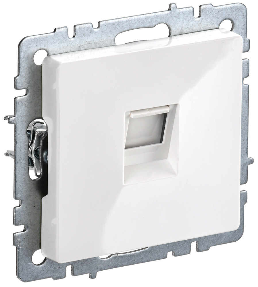 Розетка компьютерная RJ45 кат.6 РК11-БрБ белый BRITE ИЭК