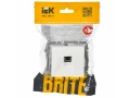 Розетка компьютерная RJ45 кат.6 РК11-БрБ белый BRITE ИЭК