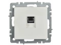Розетка компьютерная RJ45 кат.6 РК11-БрБ белый BRITE ИЭК