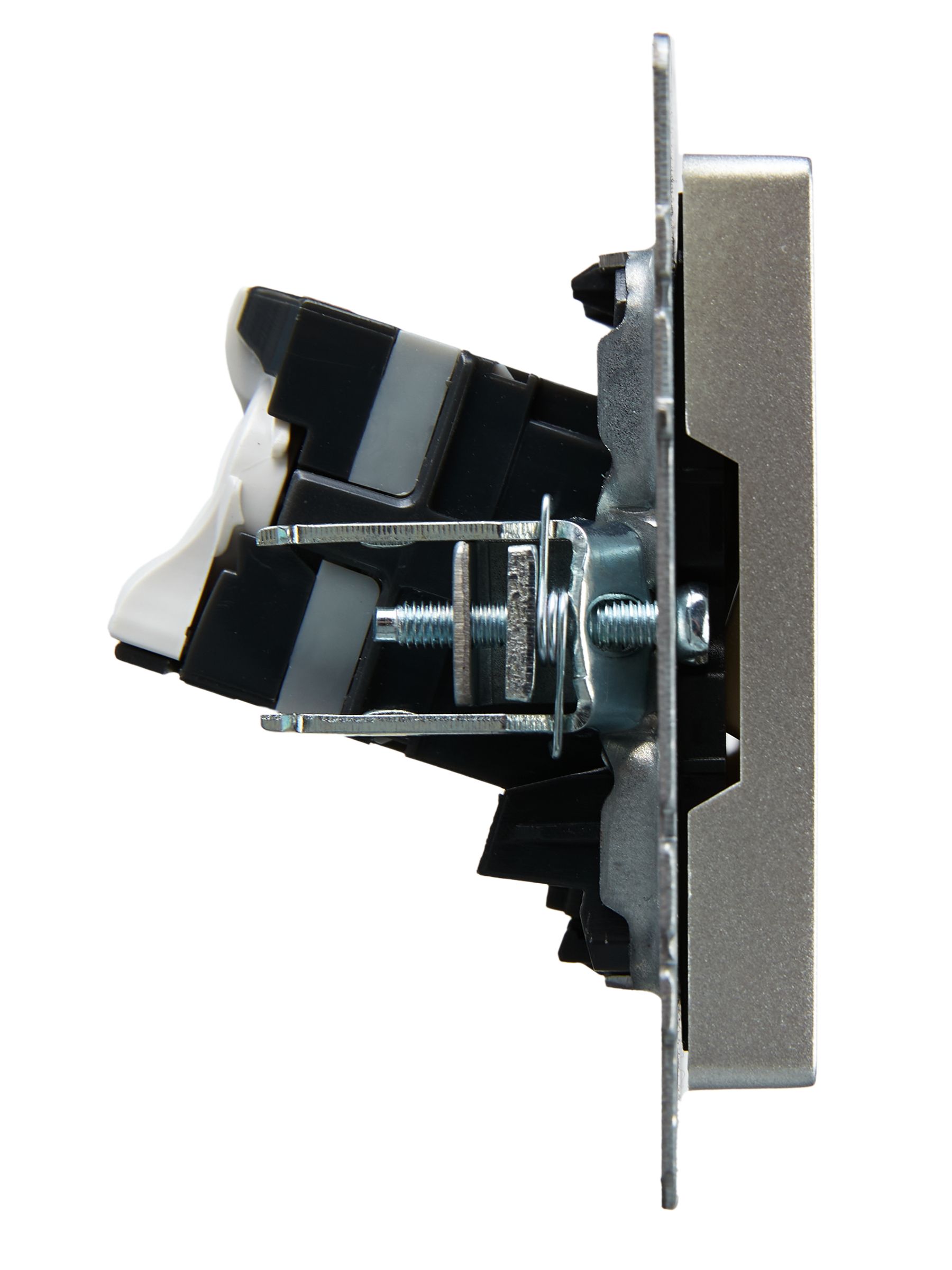 Розетка компьютерная двойная RJ45 кат.5E РК10-2-БрА алюминий BRITE ИЭК