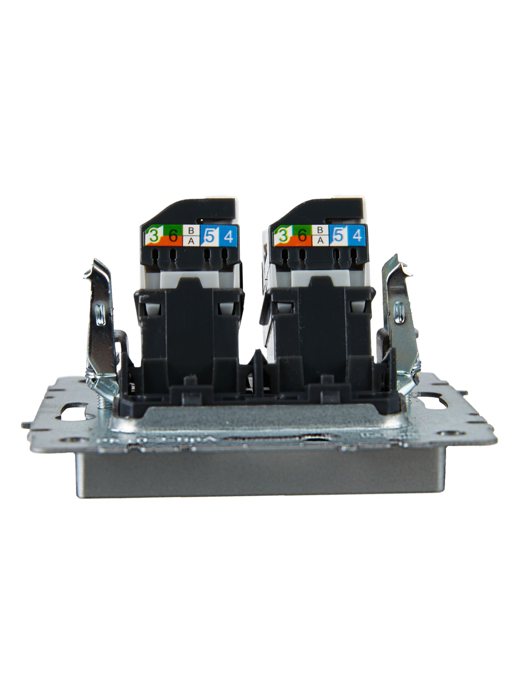 Розетка компьютерная двойная RJ45 кат.5E РК10-2-БрА алюминий BRITE ИЭК